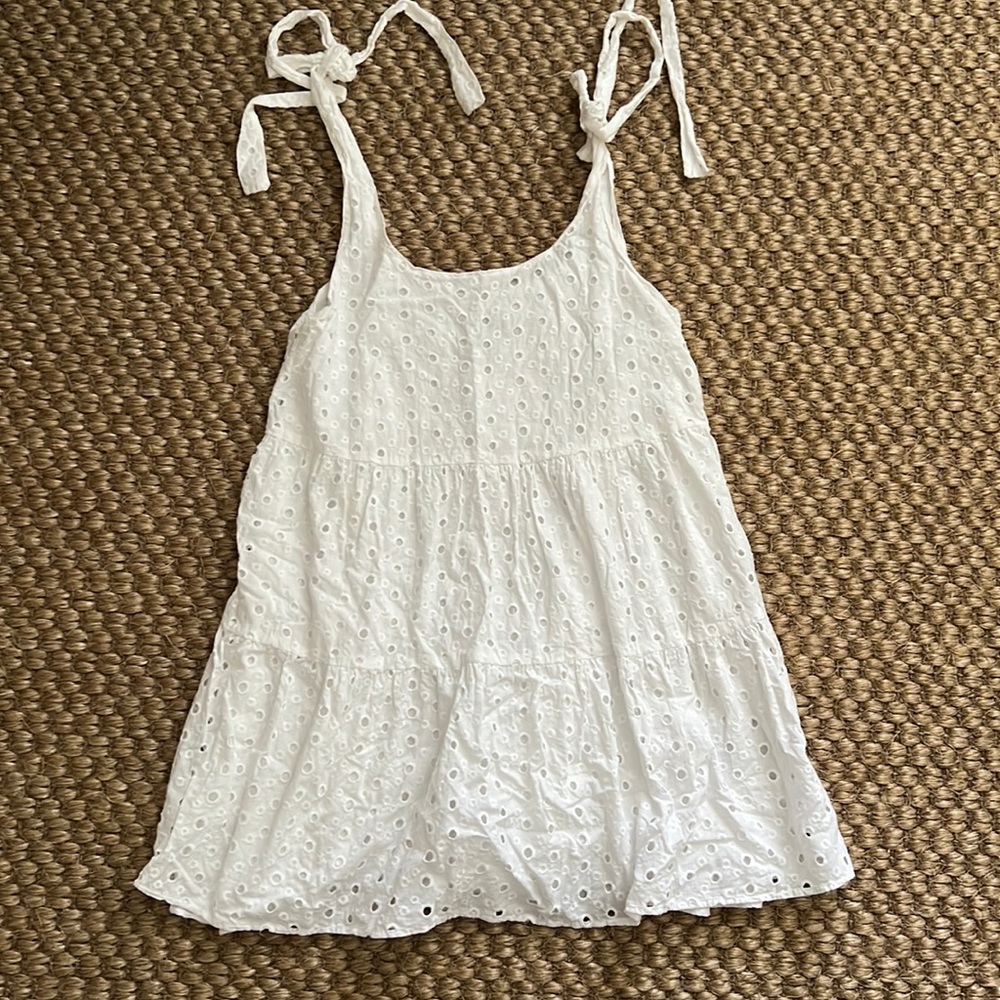 White eyelet dress